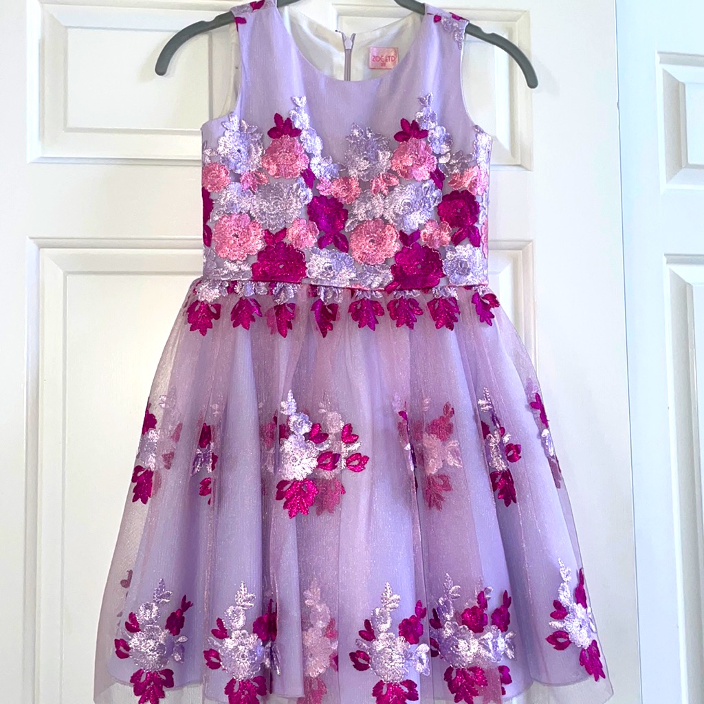 Zoe Ltd Floral Lilac Dress, Size 10